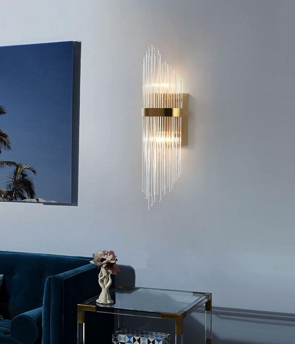 Greshen aplique de pared postmoderno de lujo con cristal