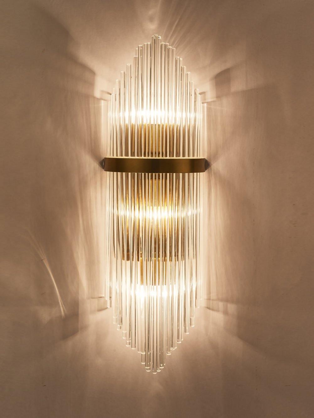 Greshen aplique de pared postmoderno de lujo con cristal