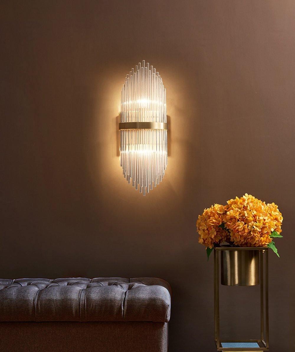 Greshen aplique de pared postmoderno de lujo con cristal