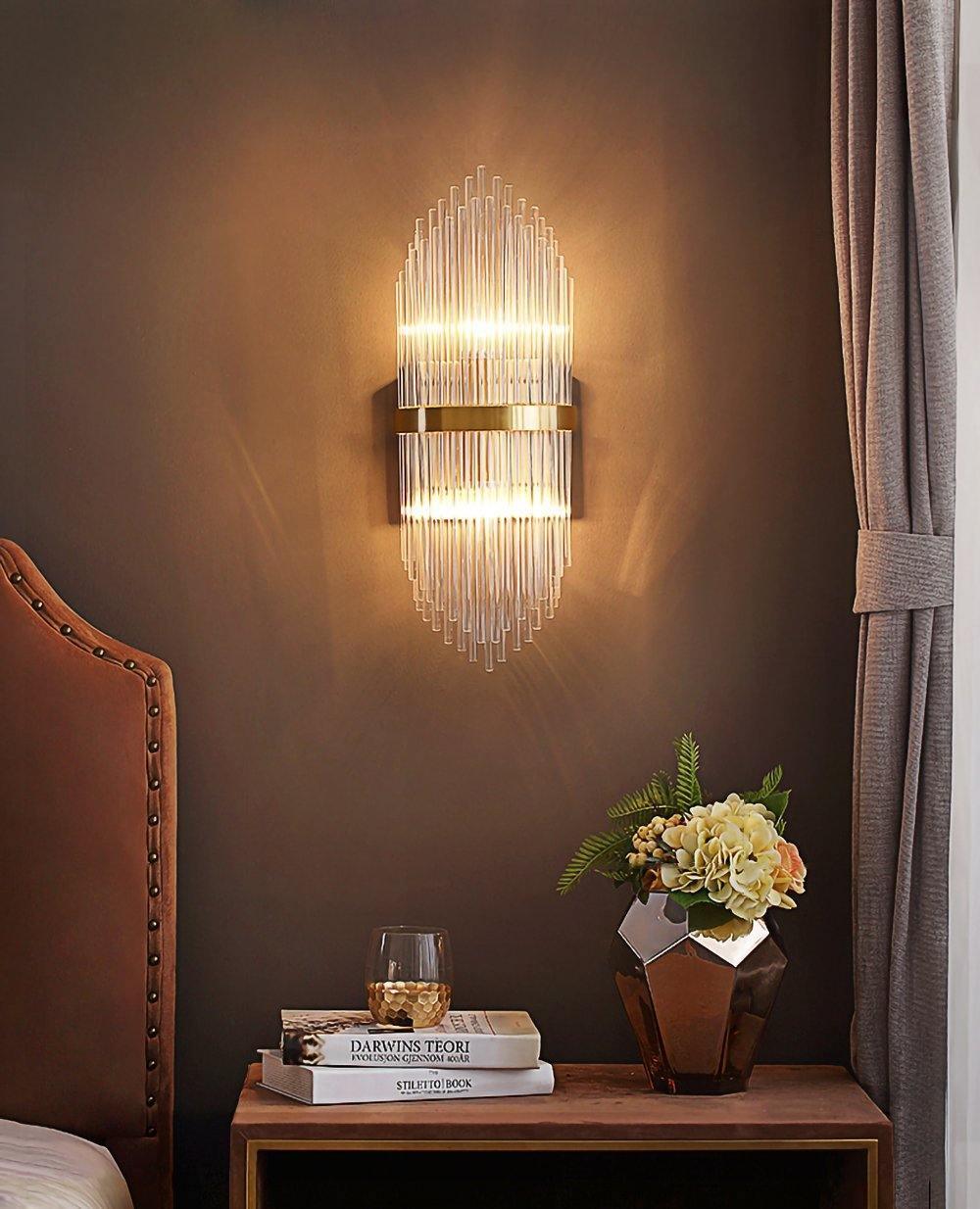Greshen aplique de pared postmoderno de lujo con cristal