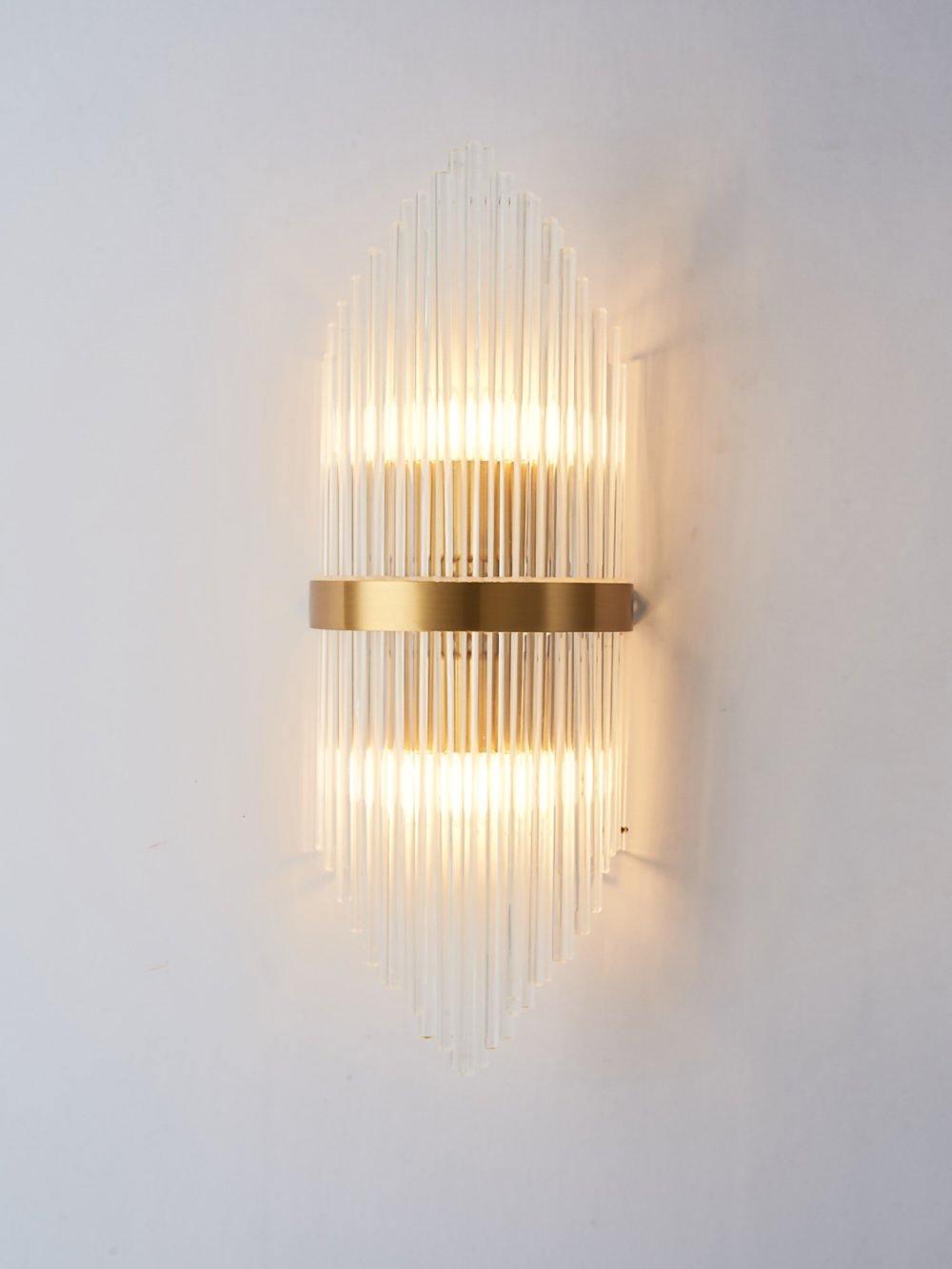 Greshen aplique de pared postmoderno de lujo con cristal