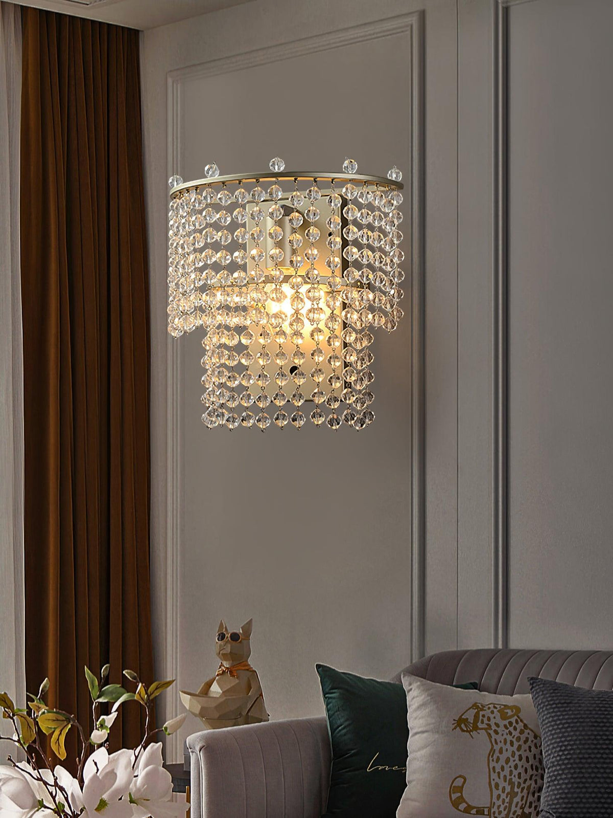 Cyranise aplique de pared de cristal