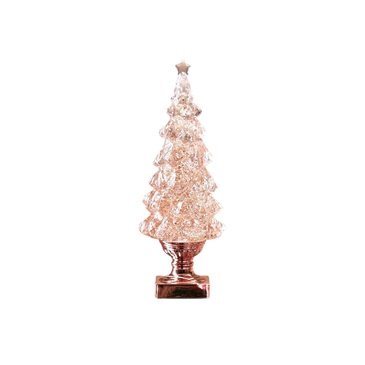 Lámpara de mesa de cristal para árbol de Navidad (con batería integrada)