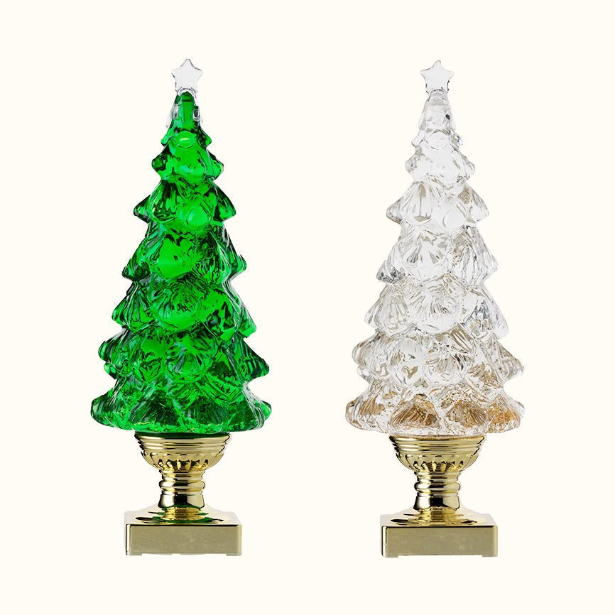 Lámpara de mesa de cristal para árbol de Navidad (con batería integrada)