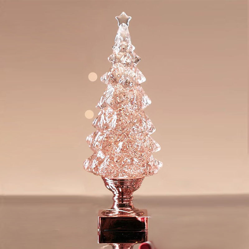 Lámpara de mesa de cristal para árbol de Navidad (con batería integrada)