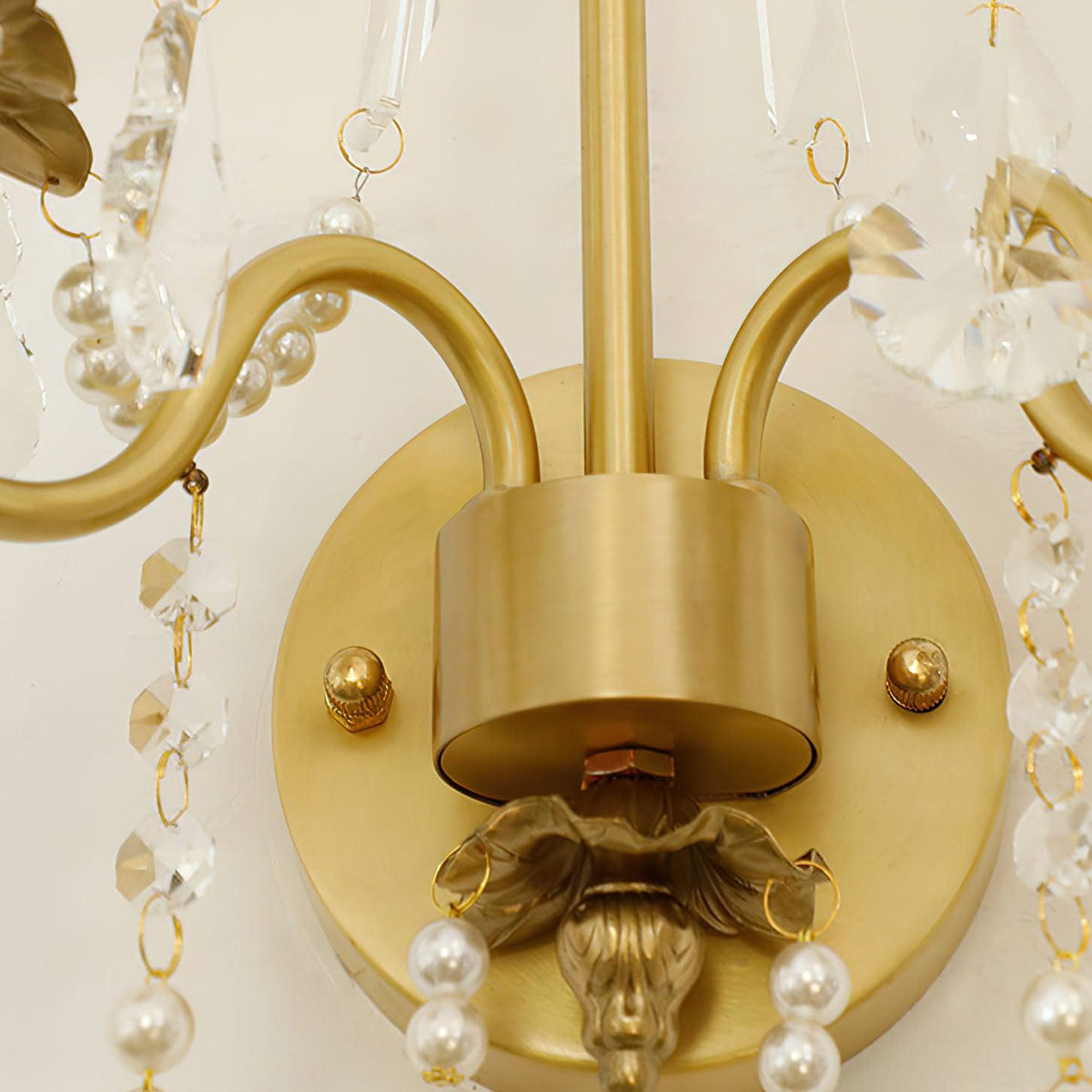 Nydoraris aplique de pared elegancia Pearl Chain de cristal