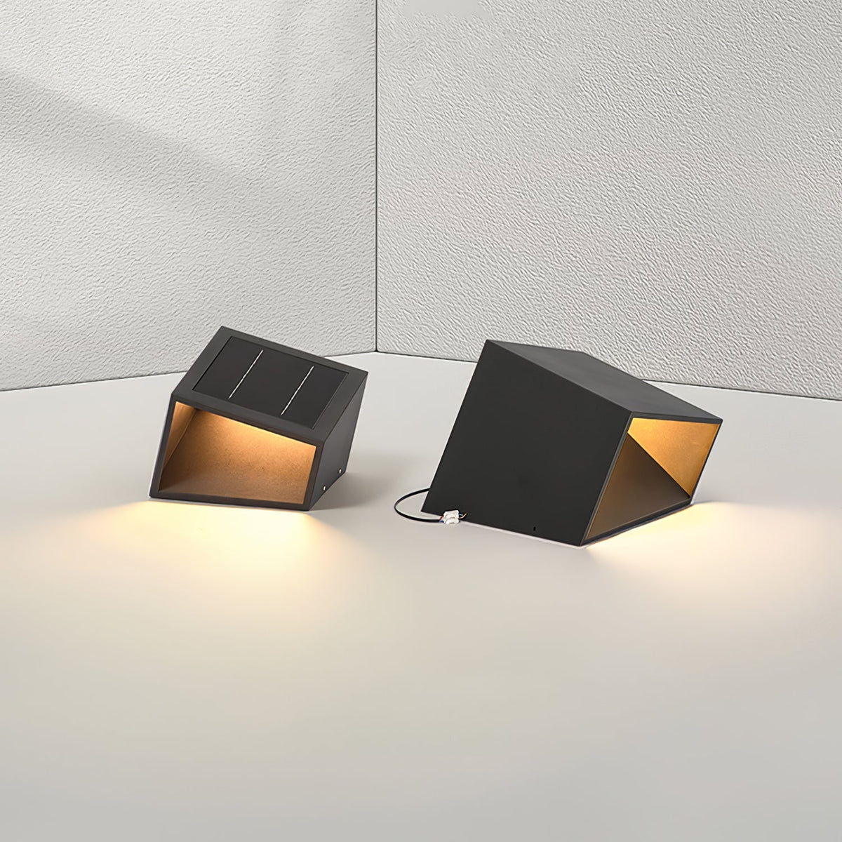 Evsore luminaria exterior cubo jardín solar único