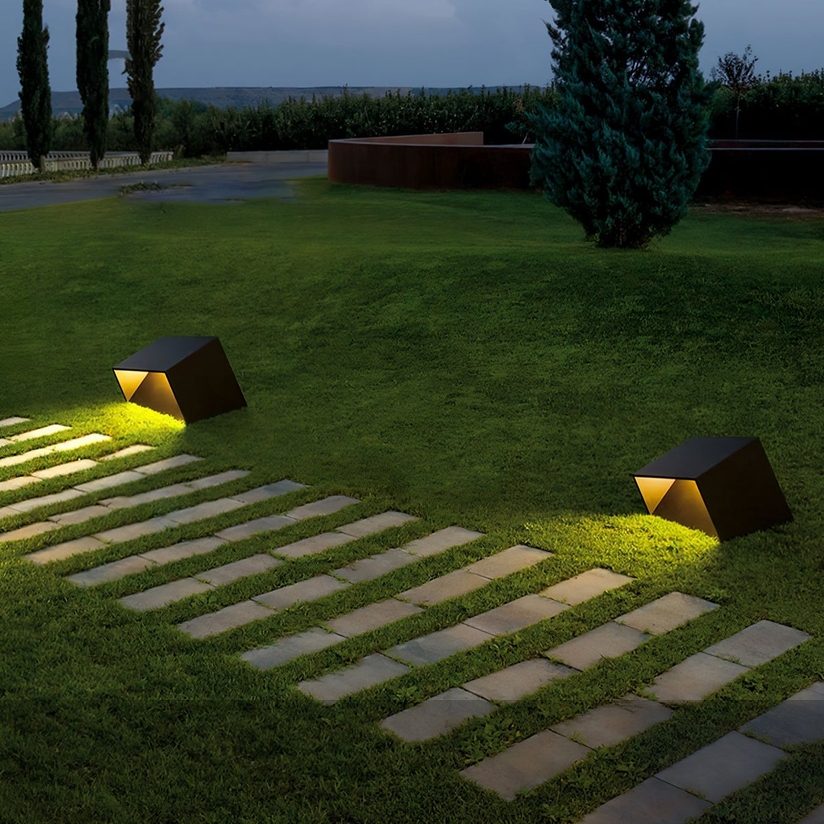 Evsore luminaria exterior cubo jardín solar único