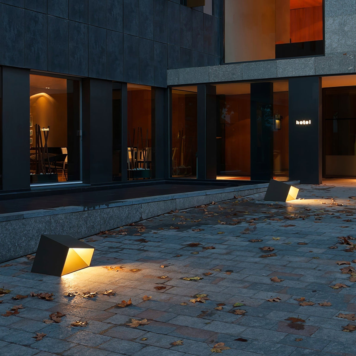 Evsore luminaria exterior cubo jardín solar único