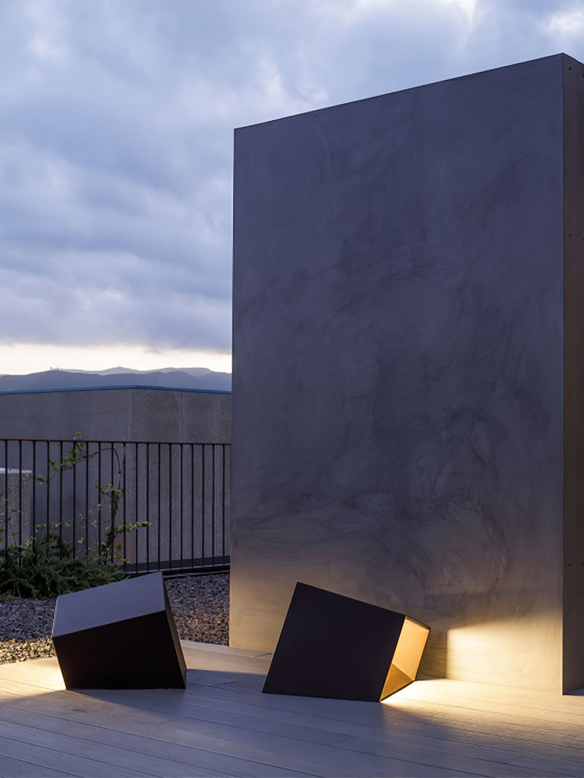 Evsore luminaria exterior cubo jardín solar único