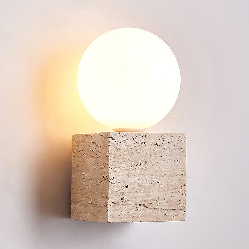 Eurlaean Cube-Base travertino aplique de pared