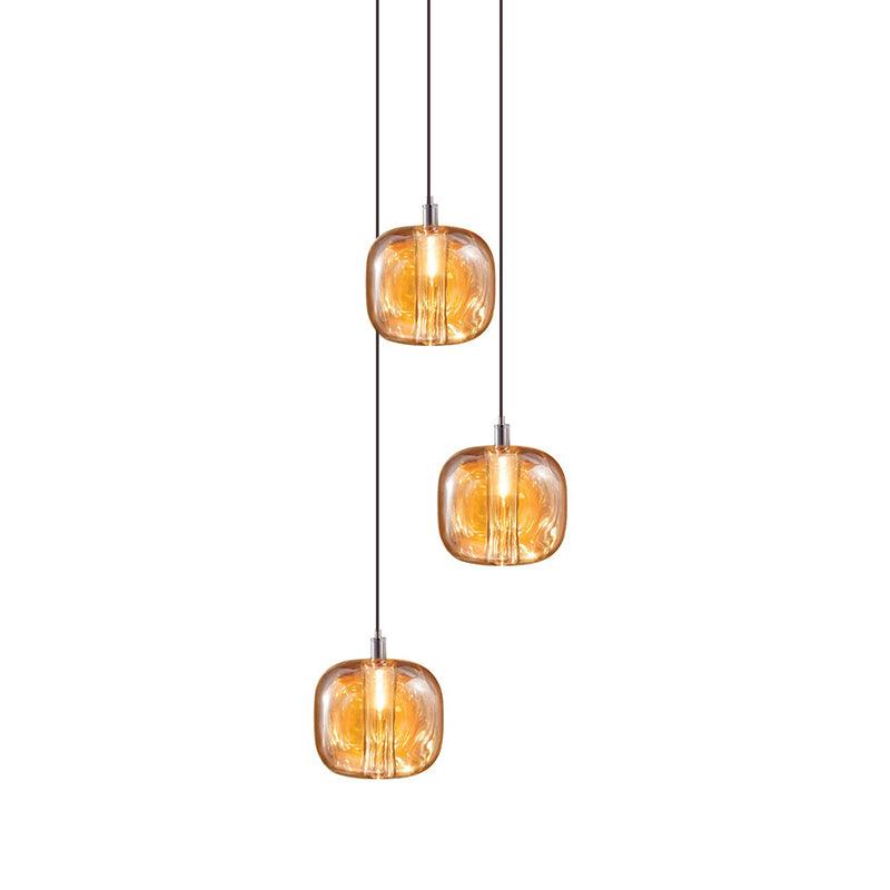 Glowcube lámpara de araña moderna de cristal