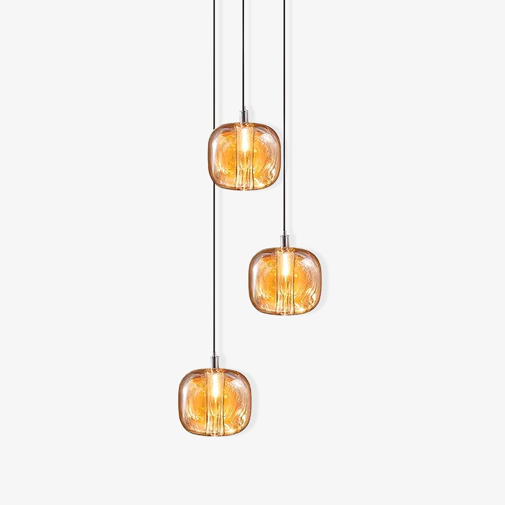 Glowcube lámpara de araña moderna de cristal