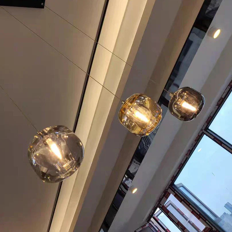 Glowcube lámpara de araña moderna de cristal
