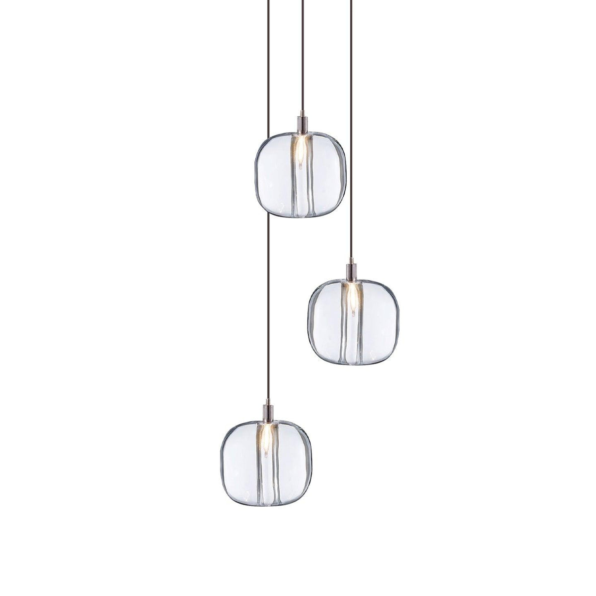 Glowcube lámpara de araña moderna de cristal