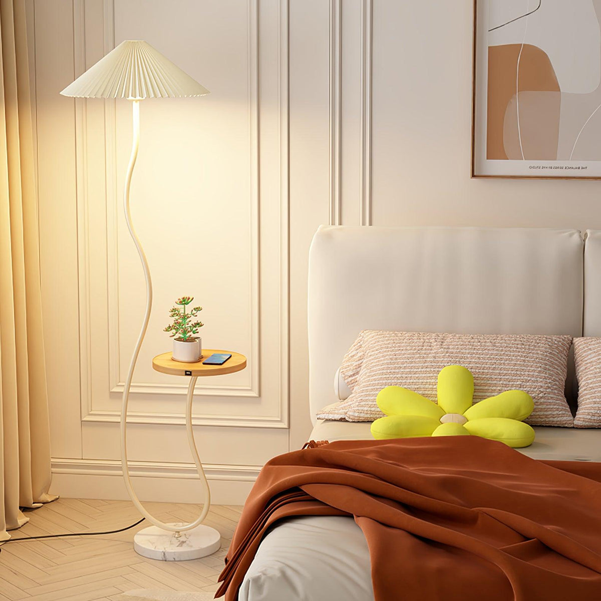 Ghel lámpara de pie minimalista de madera