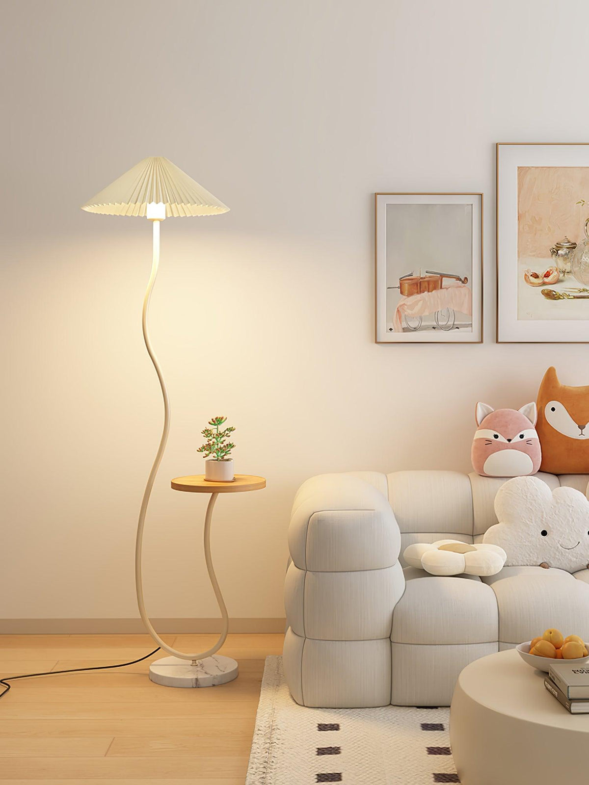 Ghel lámpara de pie minimalista de madera