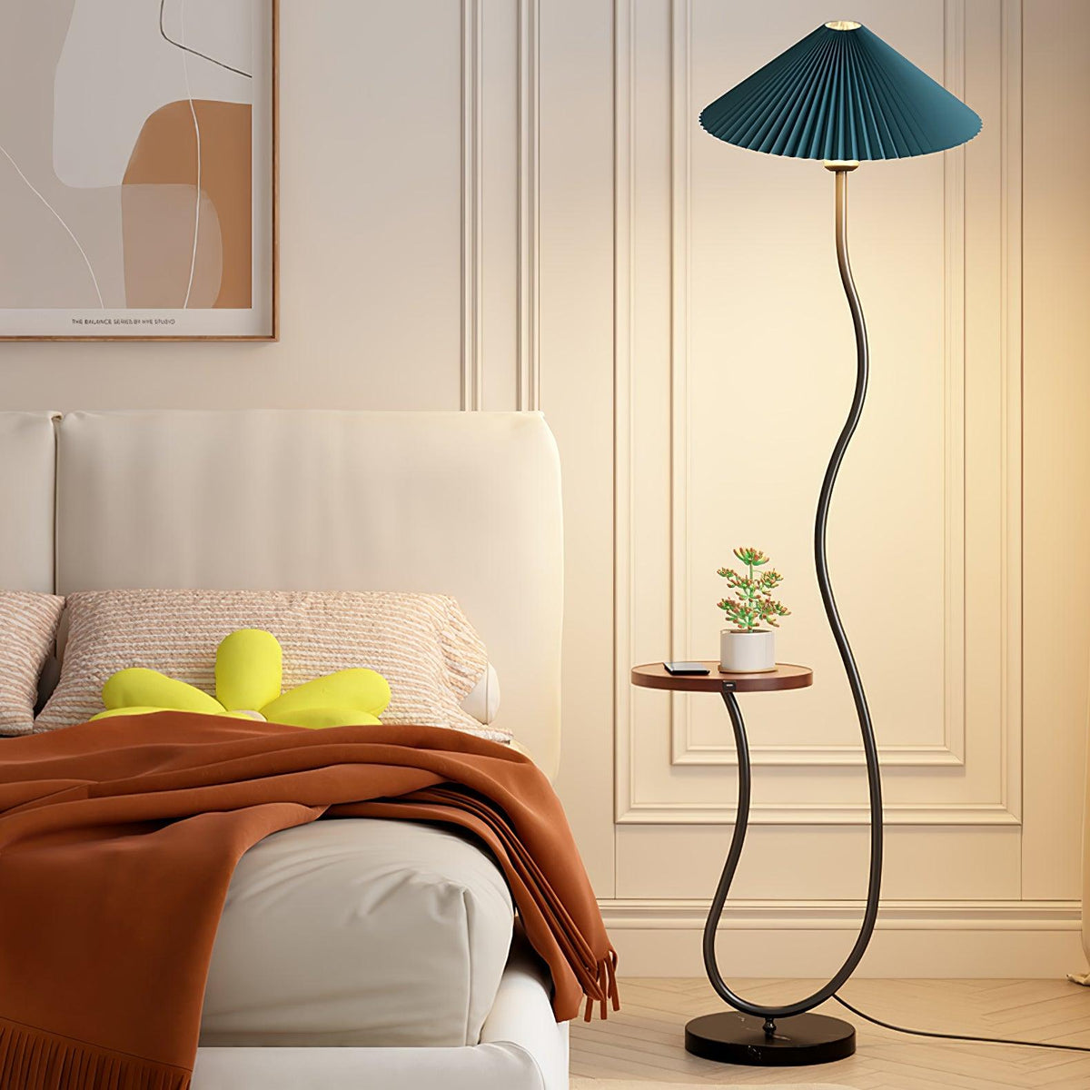 Ghel lámpara de pie minimalista de madera