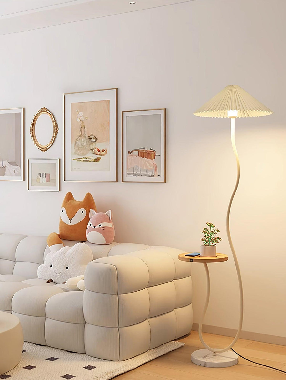 Ghel lámpara de pie minimalista de madera