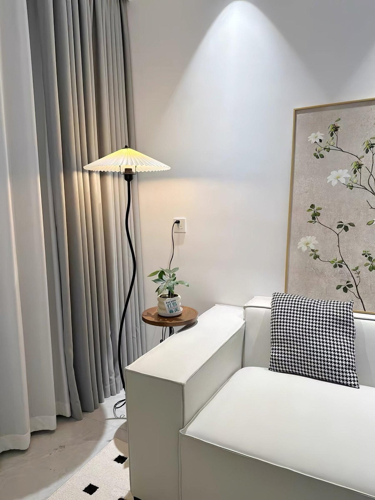 Ghel lámpara de pie minimalista de madera