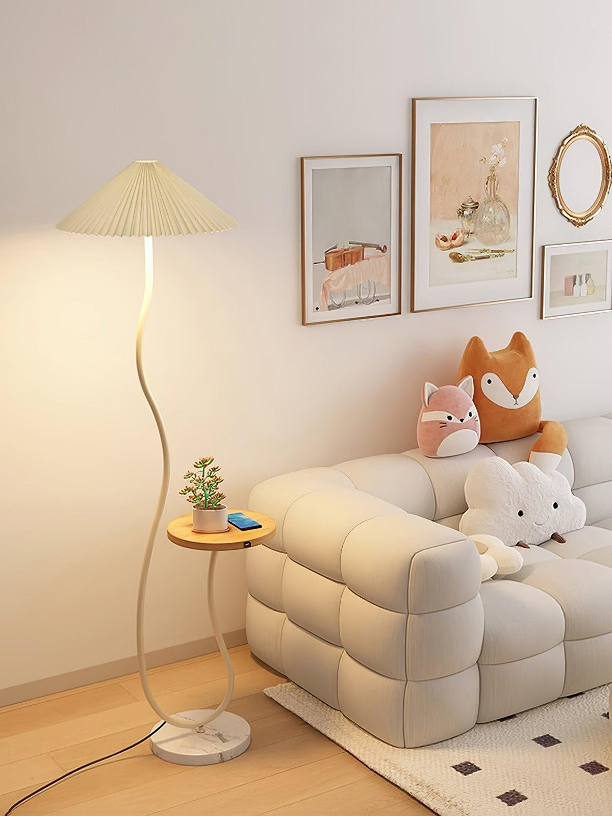 Ghel lámpara de pie minimalista de madera