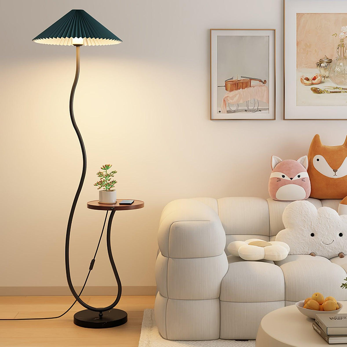 Ghel lámpara de pie minimalista de madera
