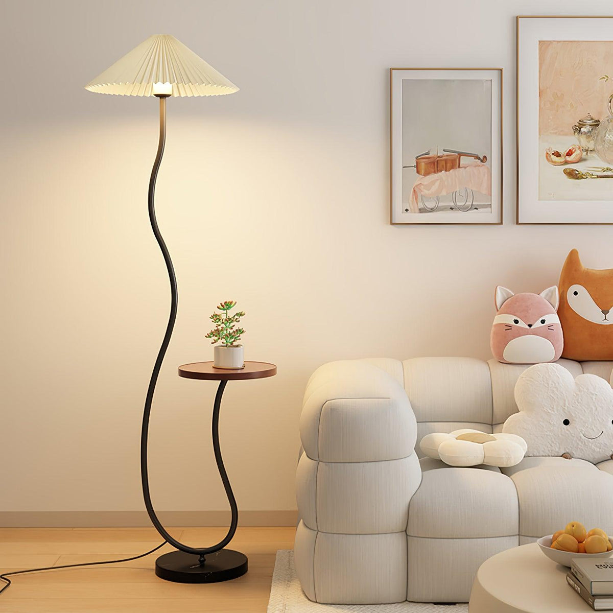 Ghel lámpara de pie minimalista de madera