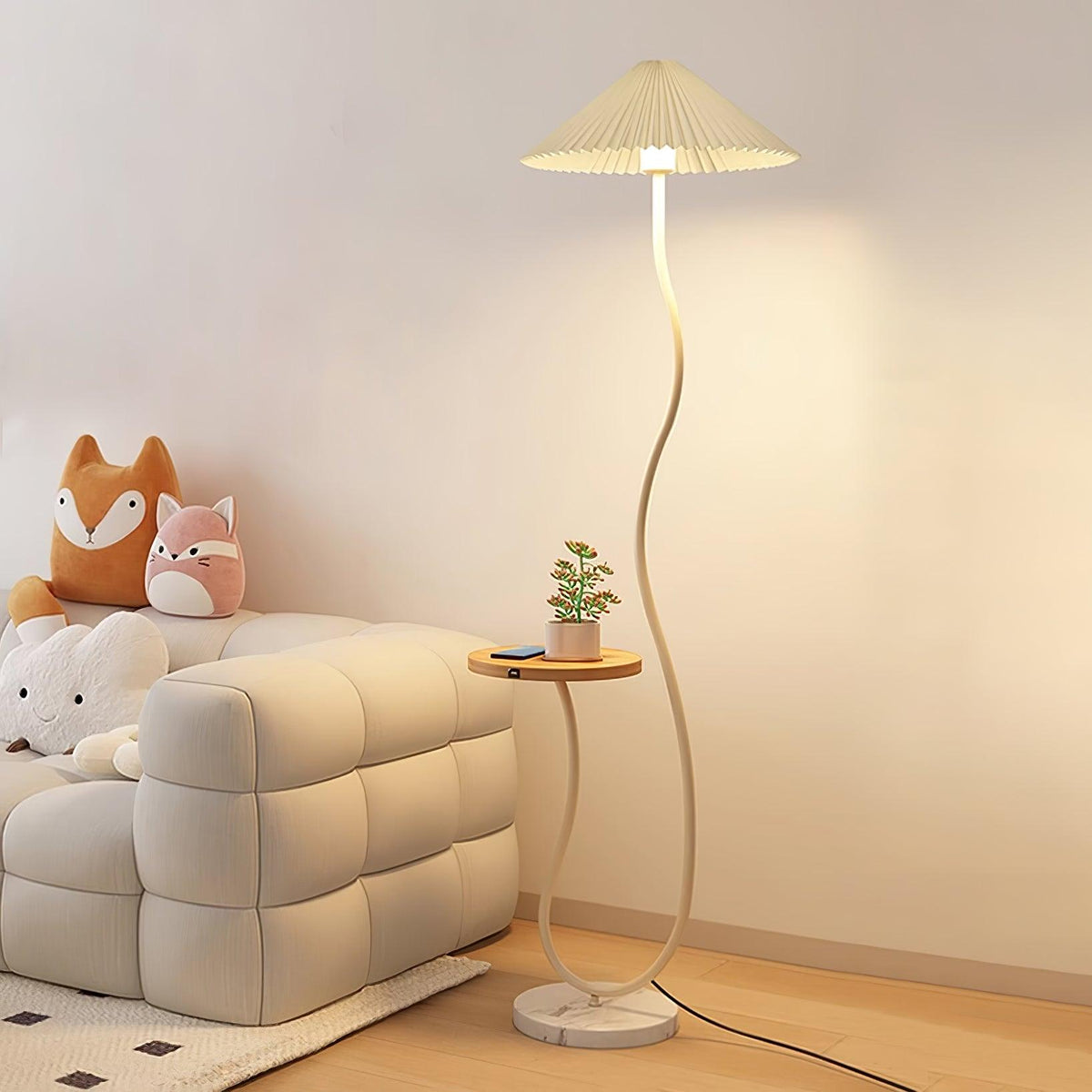 Ghel lámpara de pie minimalista de madera