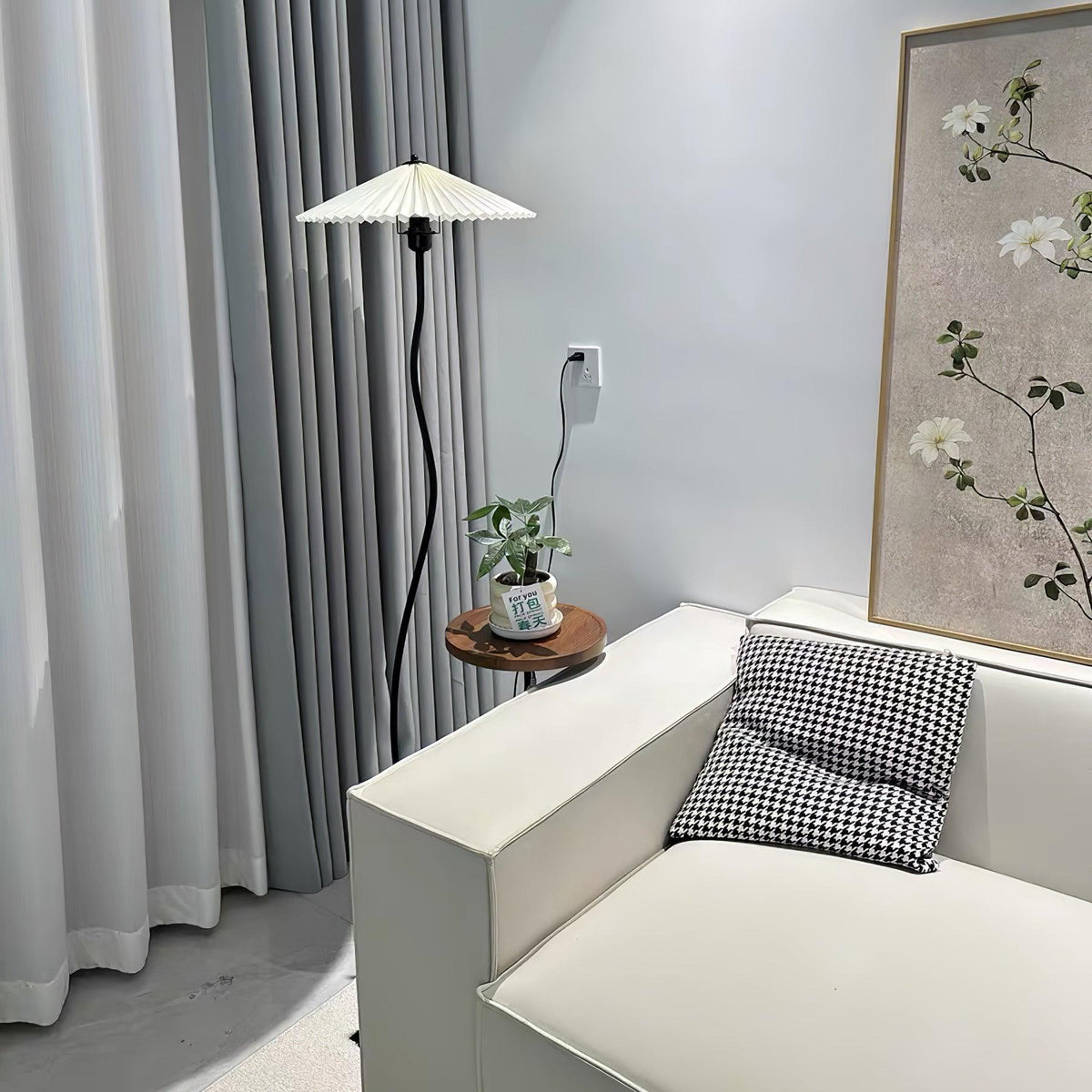 Ghel lámpara de pie minimalista de madera