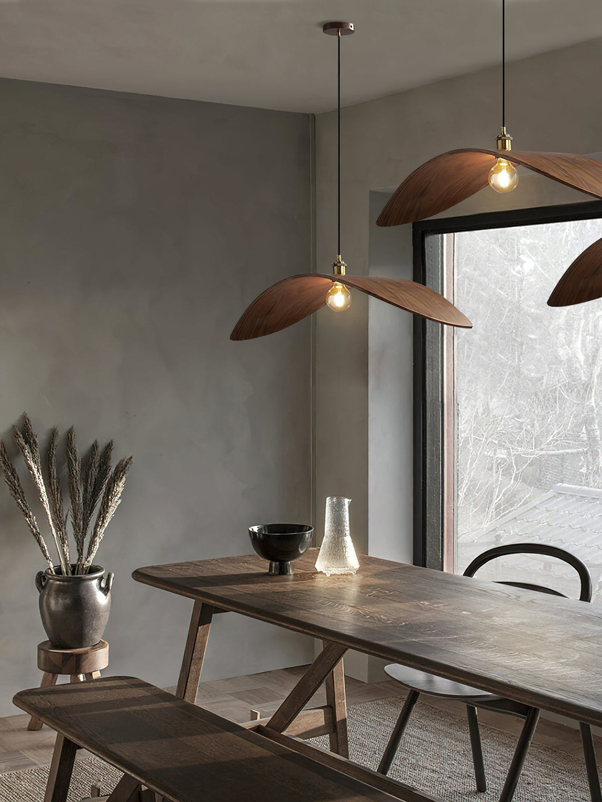 Palten lámpara colgante de madera estilo nórdico