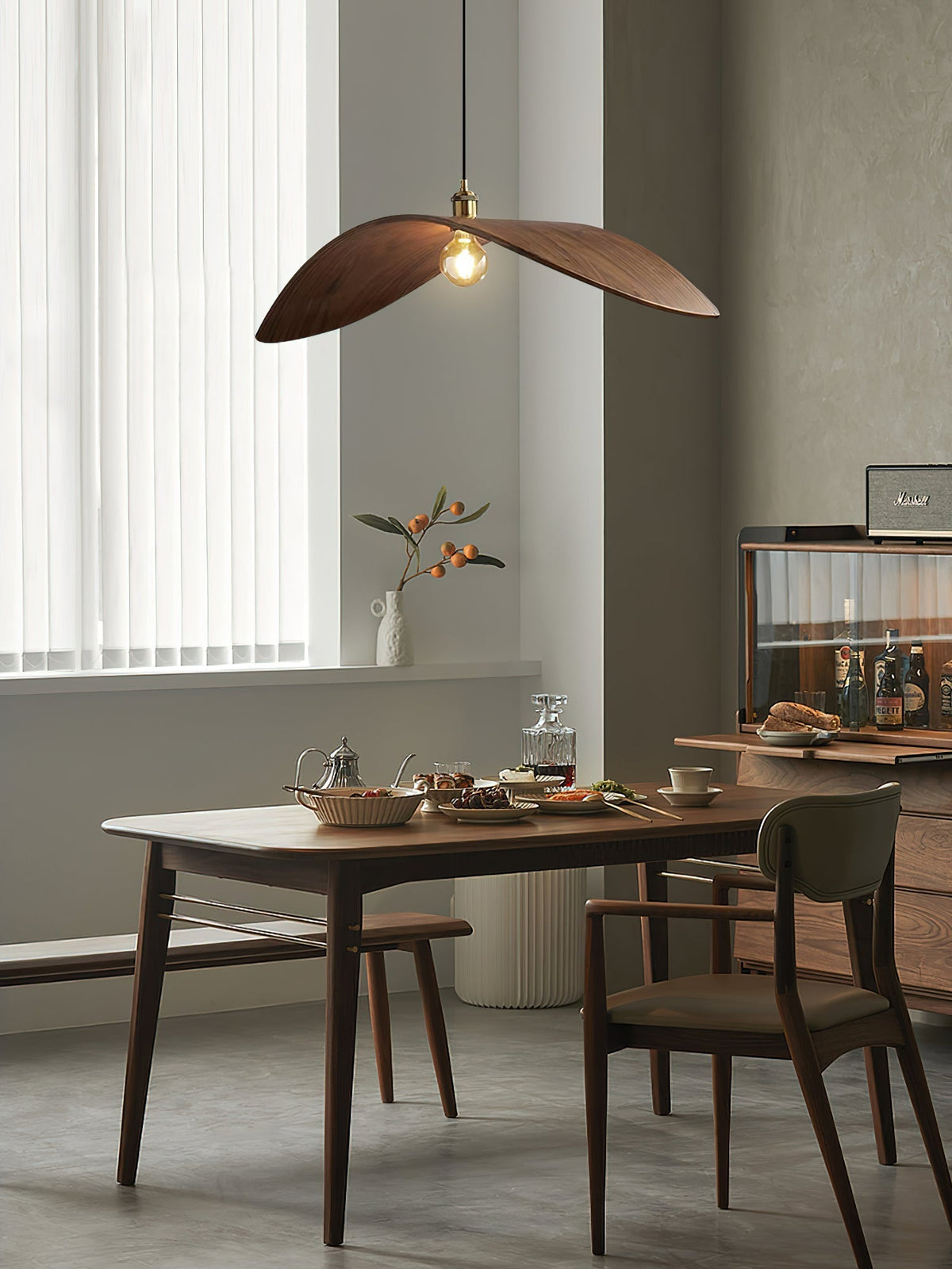 Palten lámpara colgante de madera estilo nórdico