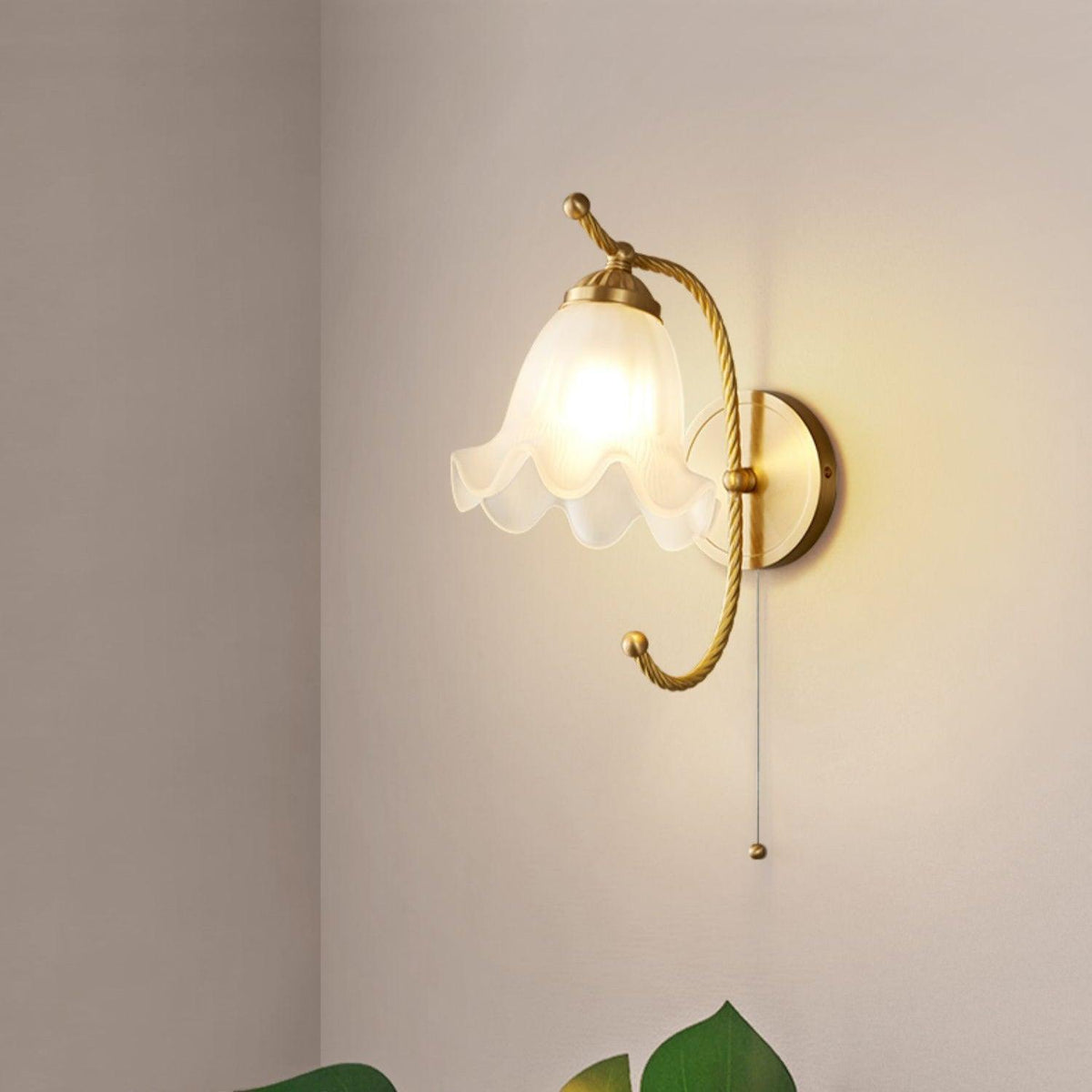 Celisenne aplique de pared cuello de cisne de latón con pantalla de vidrio esmerilado