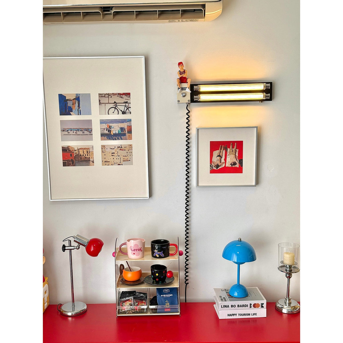 Cutshall aplique de pared con enchufe enchufable