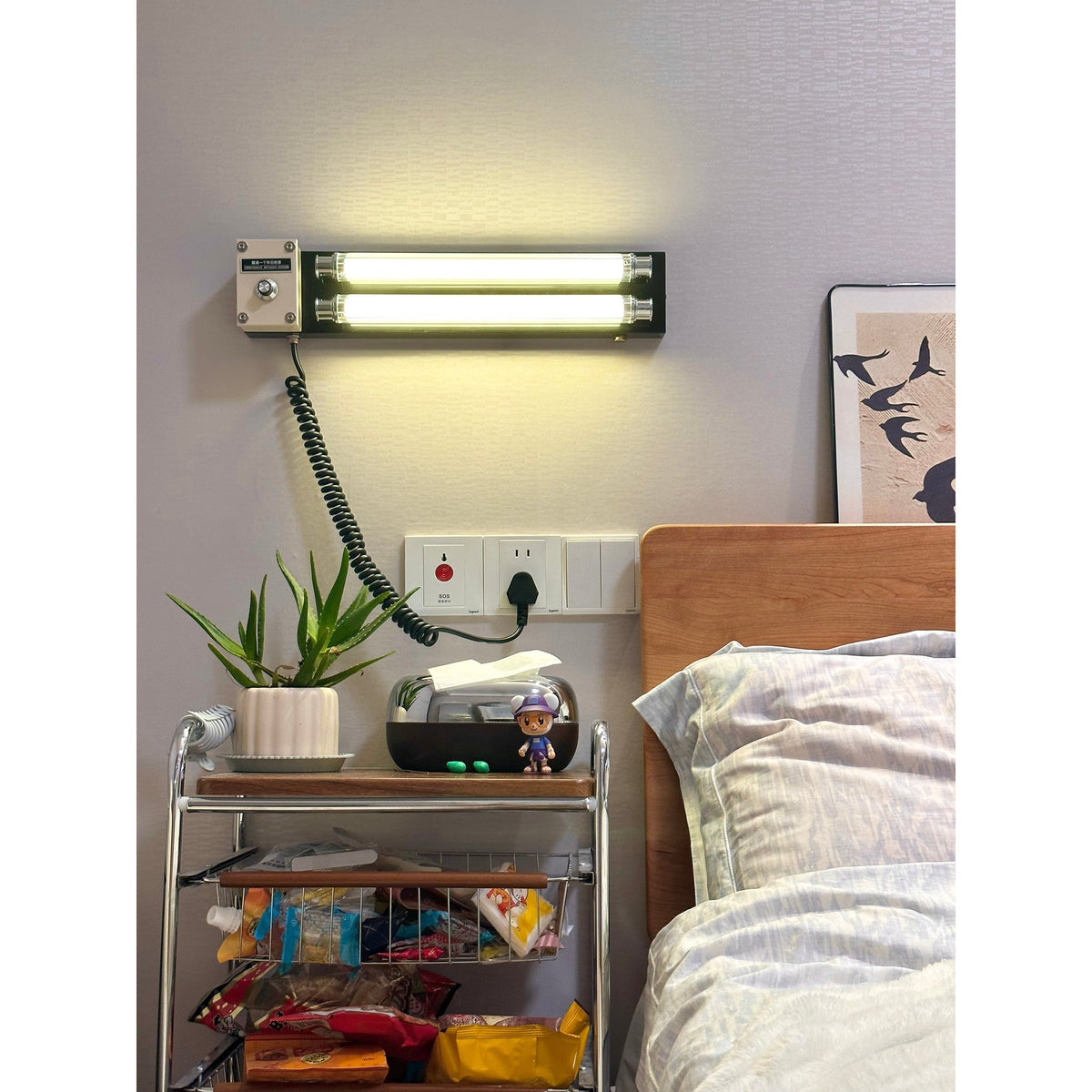 Cutshall aplique de pared con enchufe enchufable