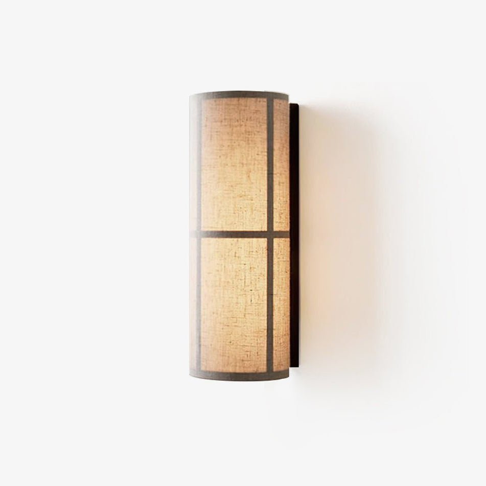 Mirinella aplique de pared cilindro tela brillo suave