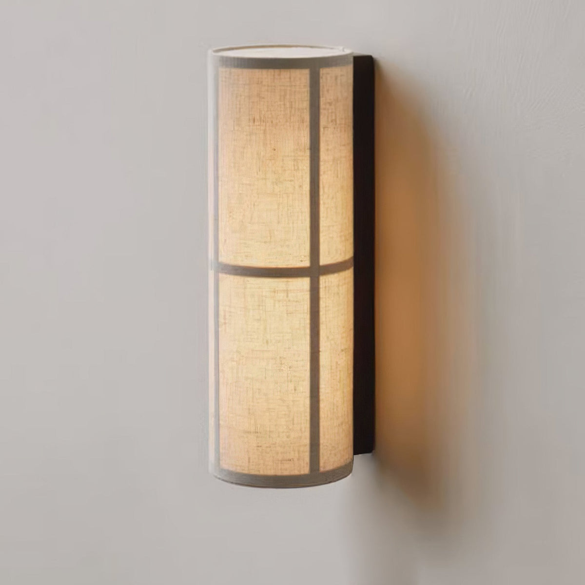 Mirinella aplique de pared cilindro tela brillo suave