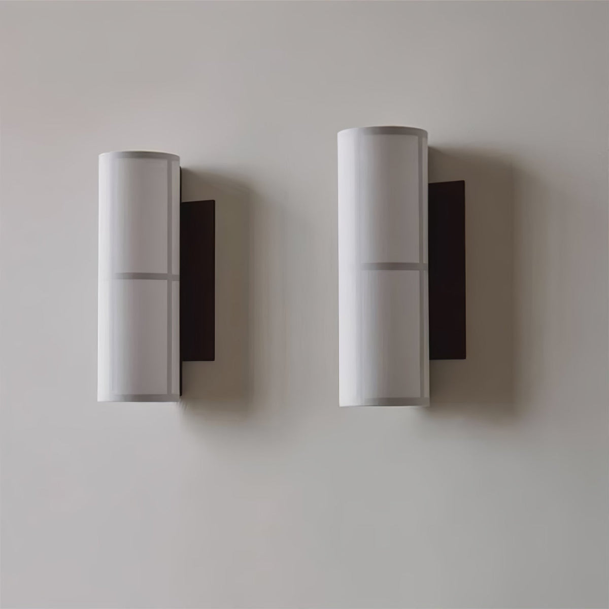Mirinella aplique de pared cilindro tela brillo suave