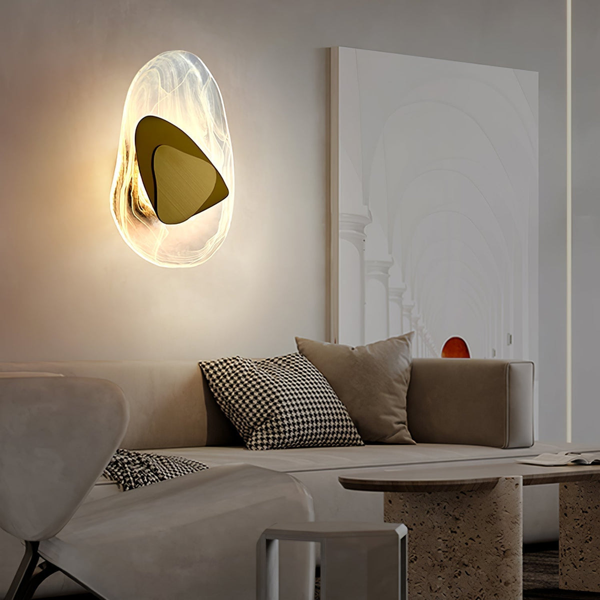 Gana aplique de pared de vidrio nórdico premium art