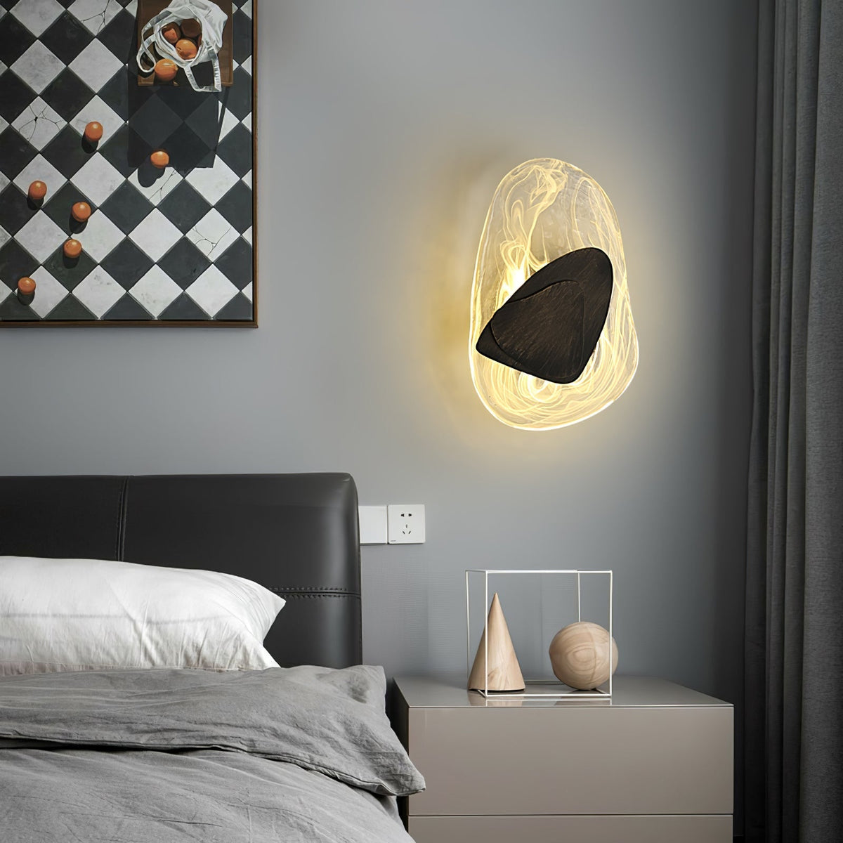 Gana aplique de pared de vidrio nórdico premium art