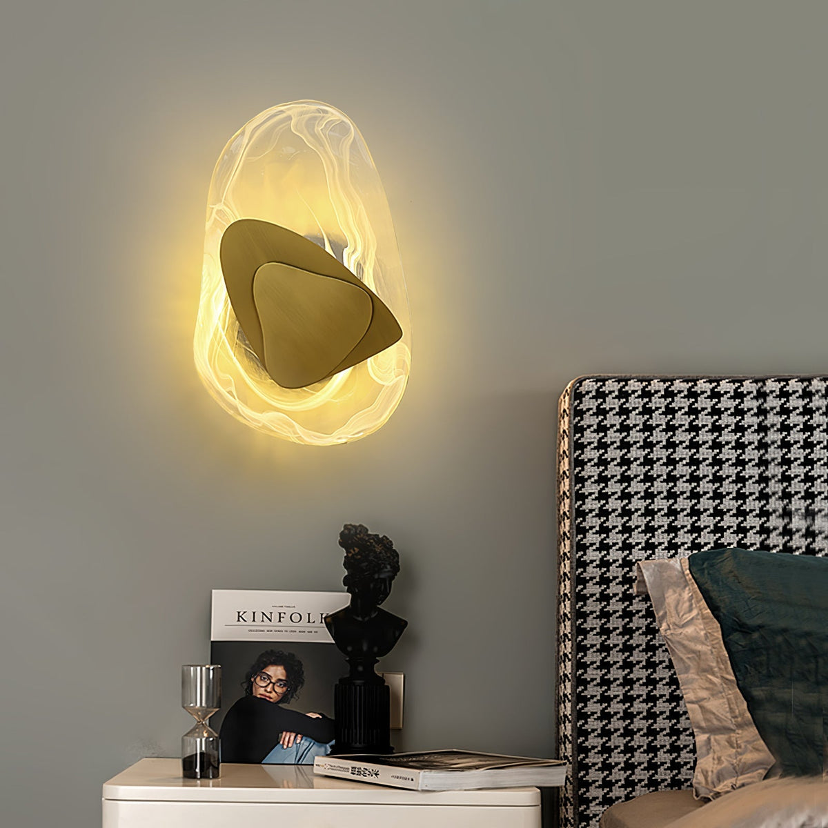 Gana aplique de pared de vidrio nórdico premium art