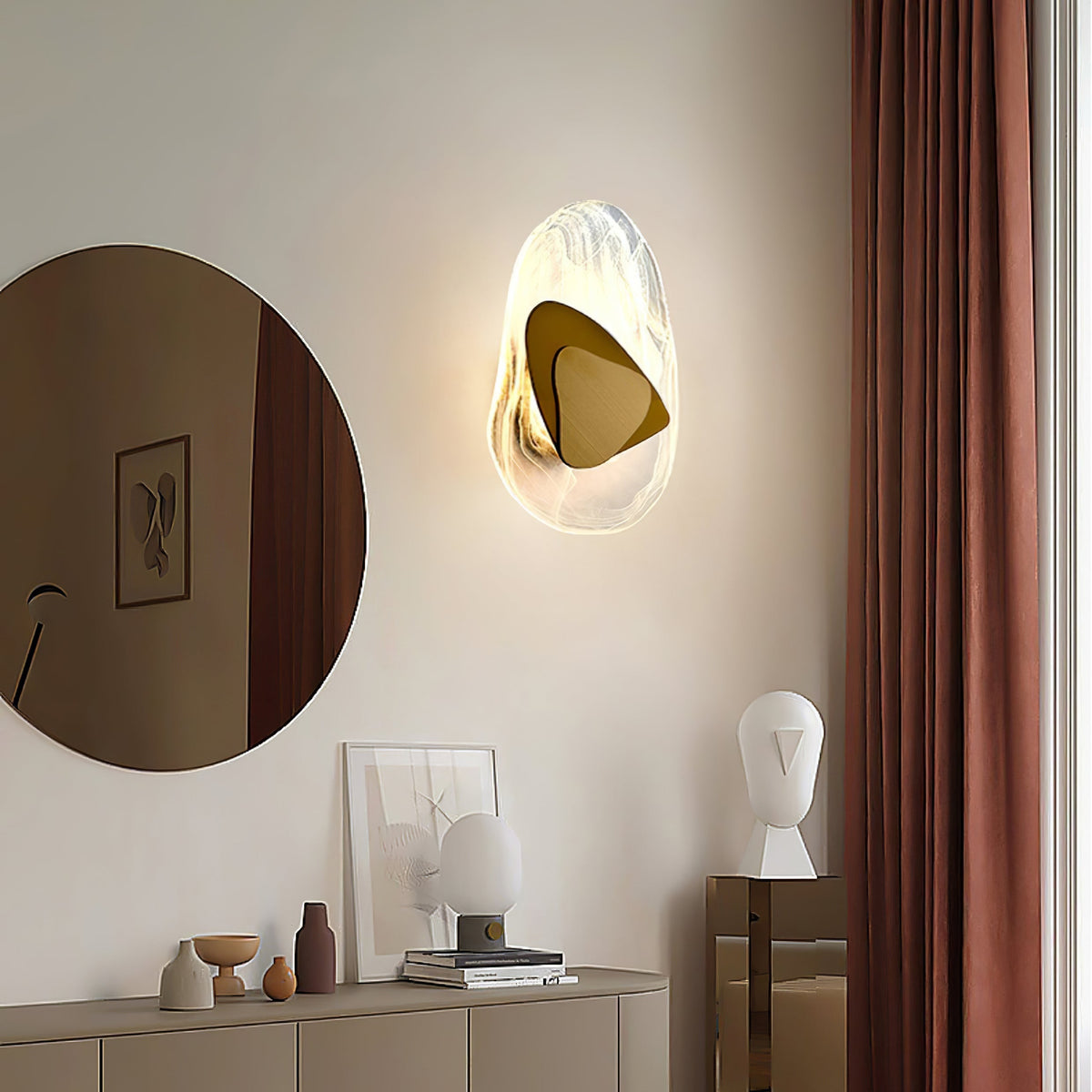 Gana aplique de pared de vidrio nórdico premium art