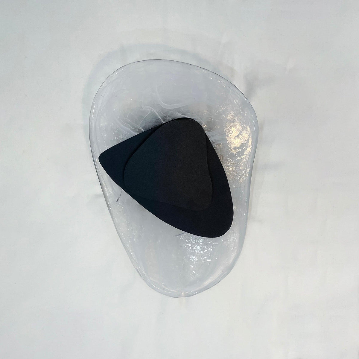 Valentina Lámpara de Pared de Vidrio Negro Artística