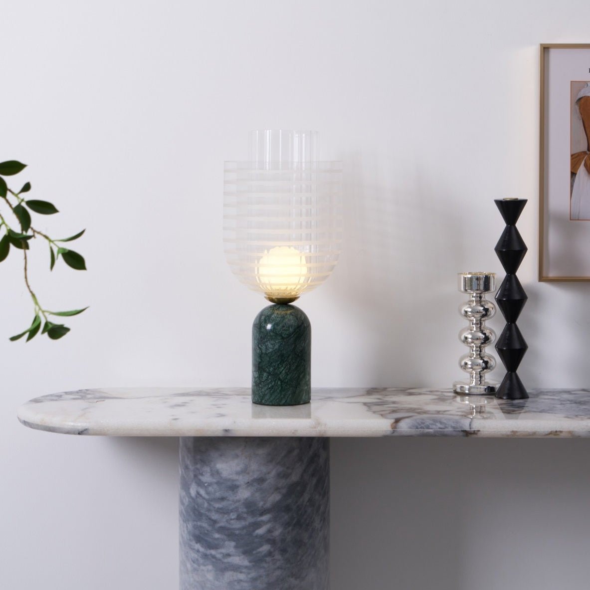 Selisette lámpara de mesa elegante de mármol