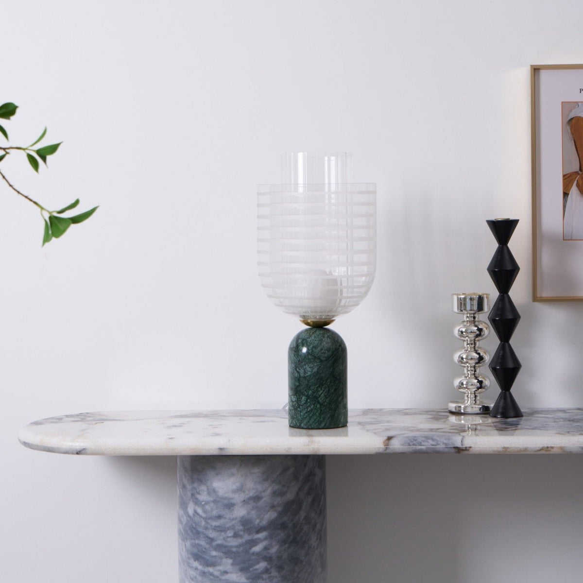 Selisette lámpara de mesa elegante de mármol