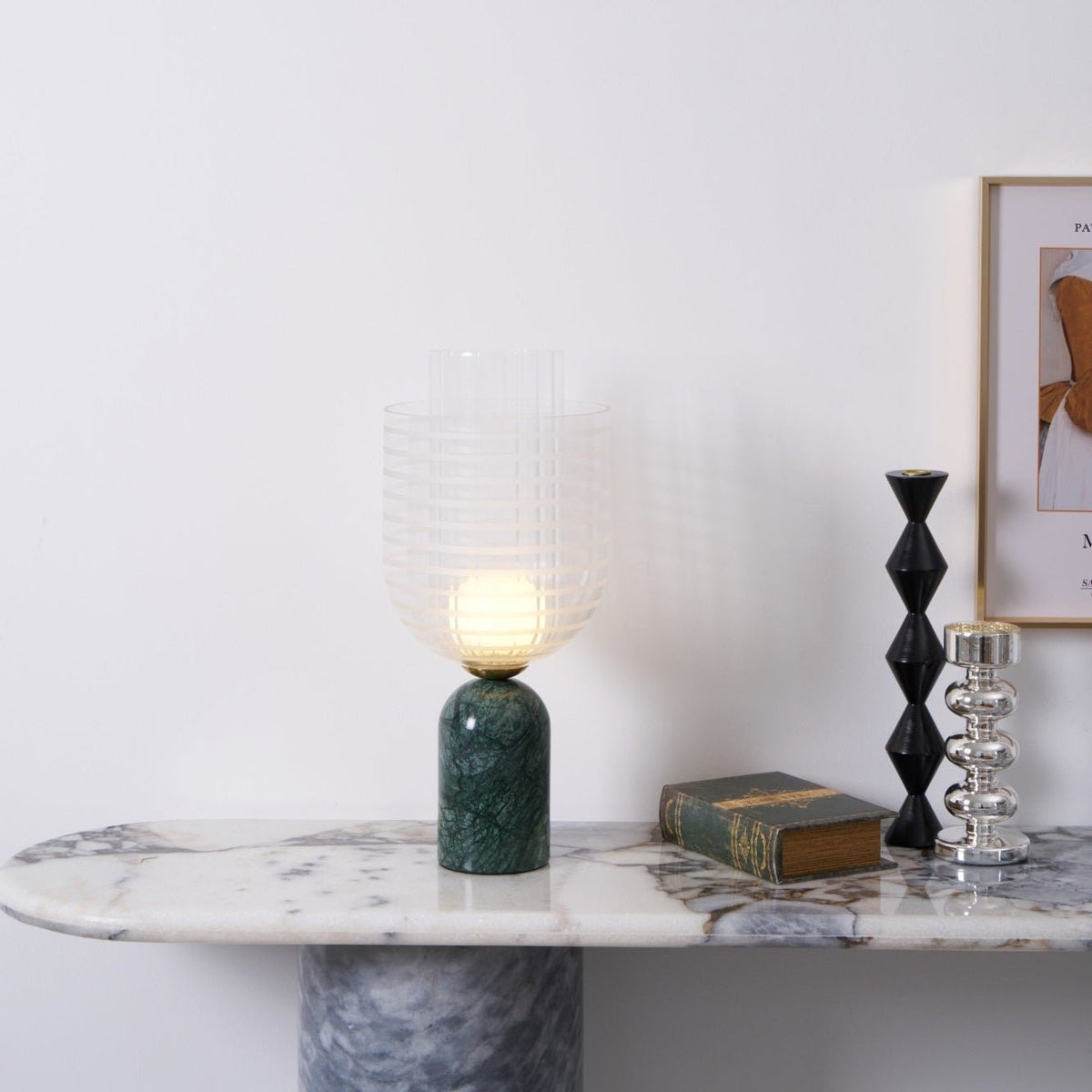 Selisette lámpara de mesa elegante de mármol