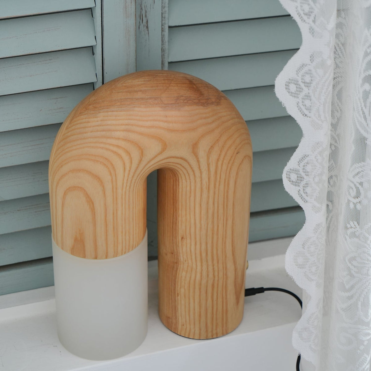 Arch lámpara de mesa de madera