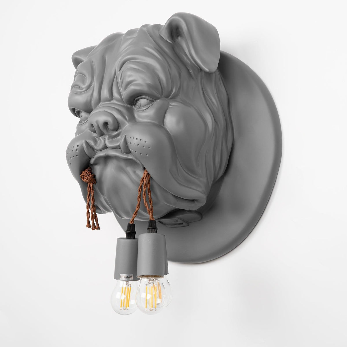 Umeri aplique de pared bulldog escultura caprichoso