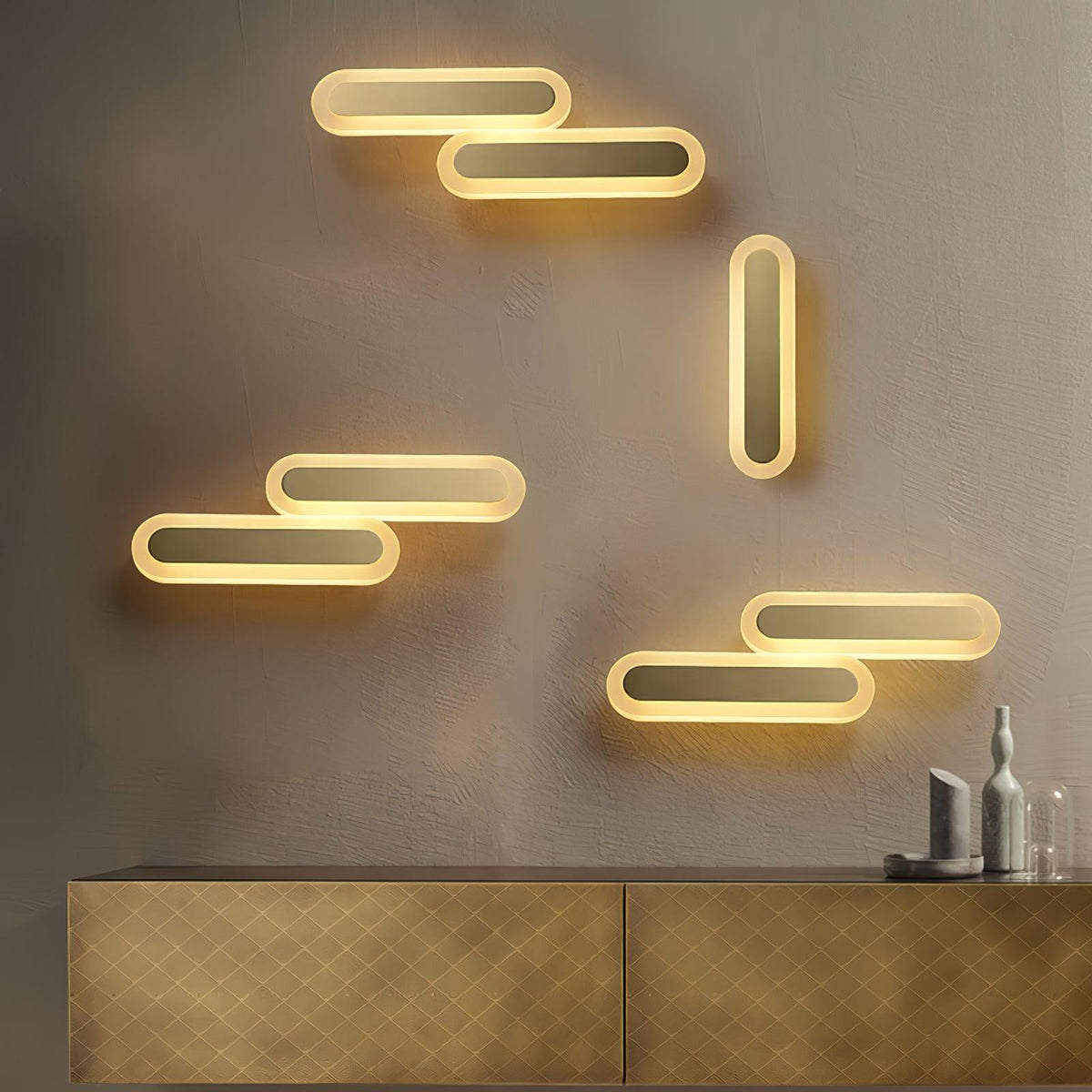 Solanelle aplique de pared moderno minimalista de latón