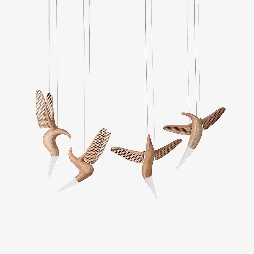 Elsilor lámpara colgante Avian-Inspired de madera