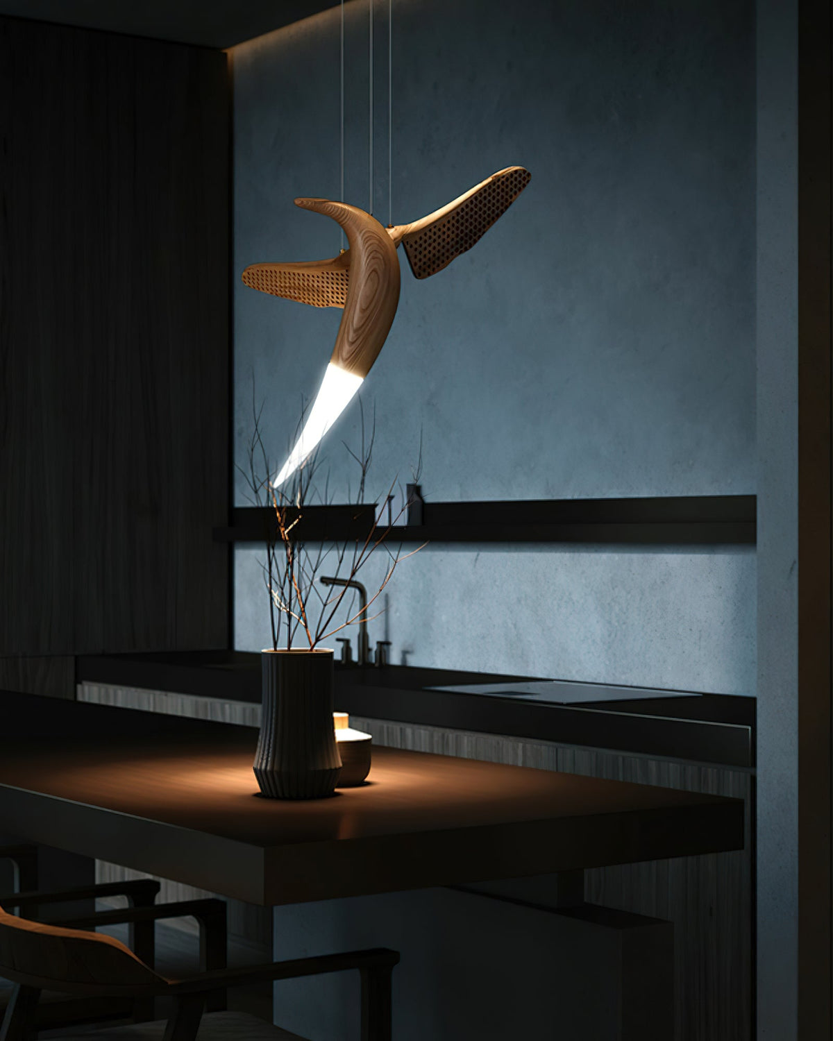 Elsilor lámpara colgante Avian-Inspired de madera
